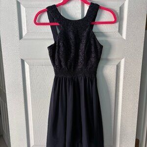 Speechless Size 0 Navy Blue Long Flowy Dress